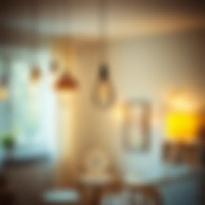 Creating a Cozy Atmosphere with Lighting Cozy nursery atmosphere illuminated by warm-toned hanging lights