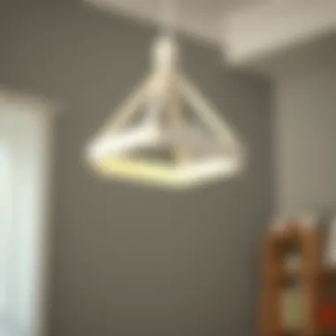 Modern Minimalist Hanging Light Modern minimalist nursery light fixture with geometric shapes