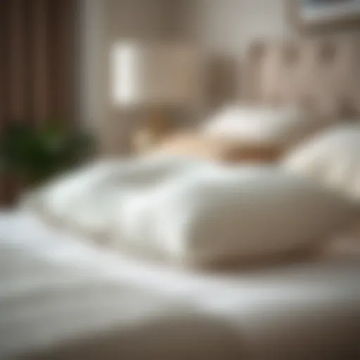 Ergonomic design of an orthopedic foam pillow showing its contours