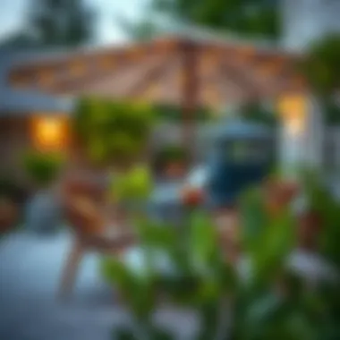 Creating a Cozy Outdoor Dining Experience Cozy outdoor dining setup with stylish chairs and a table