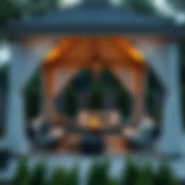 Inviting Gazebo Ready for Social Gatherings Spacious outdoor gazebo set up for an elegant gathering