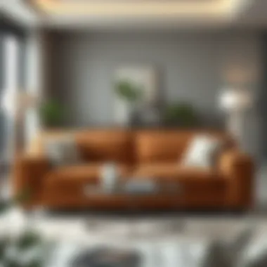 A Touch of Luxury: Oversize Love Seat in Modern Decor Luxurious oversize love seat in a modern living room