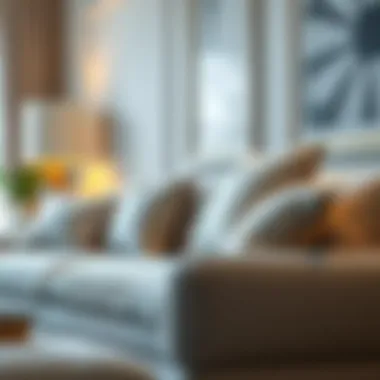 Luxurious couch with plush replacements