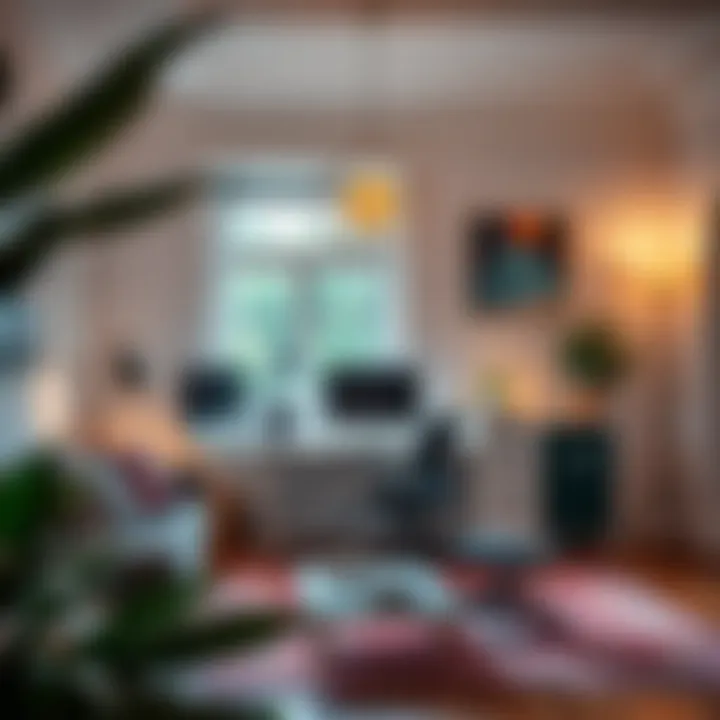 Chic Home Office Setup A stylish home office designed for productivity