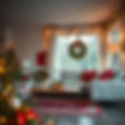 Cozy living room setup with holiday decorations