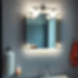 Elegant wall-mounted shaving mirror enhancing bathroom aesthetics