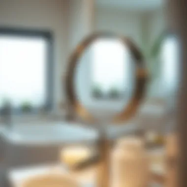 Magnifying Shaving Mirror Close-up of a magnifying shaving mirror showcasing detail and clarity