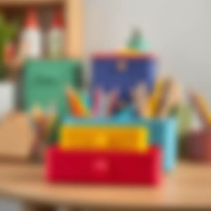 Vibrant Collection of Stationery Storage Boxes Colorful and functional stationery storage boxes