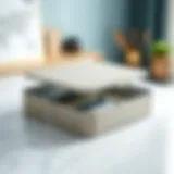 Elegant stationery storage box with a sleek lid