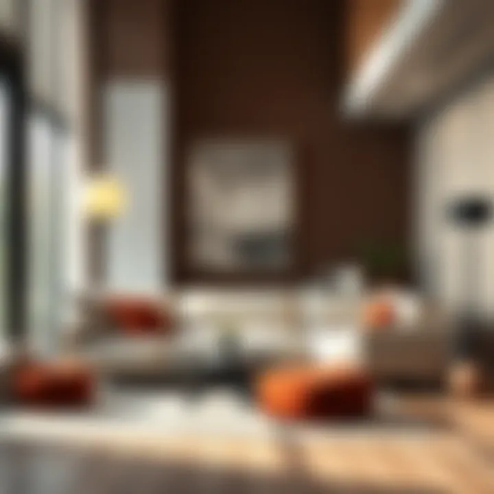 Sophisticated Lighting in Modern Interiors Elegant arched globe floor lamp illuminating a modern living room