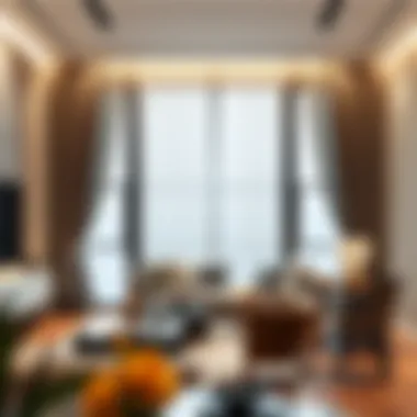 Sophisticated Drapery in Contemporary Spaces Elegant drapes in a modern living room enhancing the decor