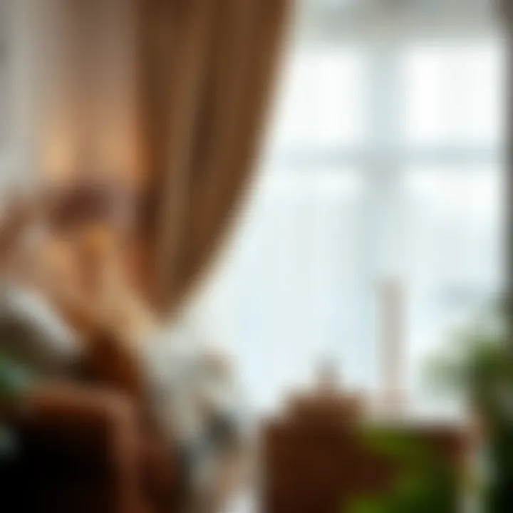 Essential Care for Long-Lasting Drapes Maintenance tips for drapes with cleaning tools and methods displayed