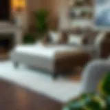 Stylish Storage Ottoman in a Modern Living Room Stylish storage ottoman in a modern living room