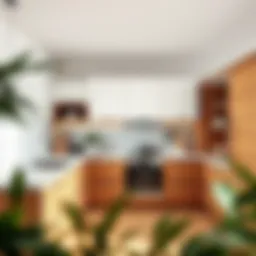 Elegant bamboo kitchen cabinetry showcasing modern design