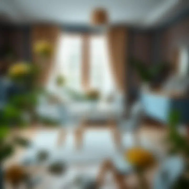 Aesthetic Furniture Arrangement for Children Stylish furniture setting highlighting the aesthetic appeal of children's tables and chairs.