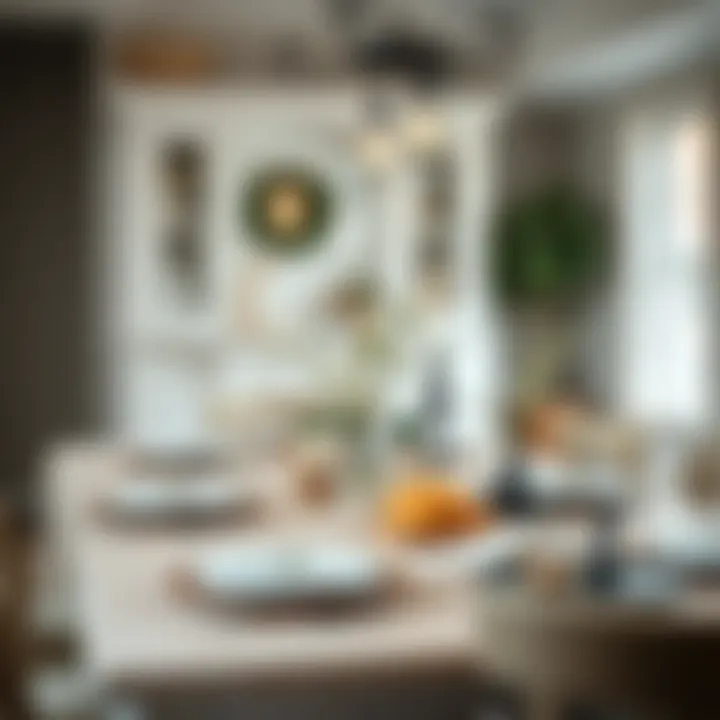 Aesthetic Table Decor for Family Gatherings A beautifully set kitchen table with decorative elements