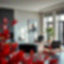 Elegant black chairs in a modern living room setting