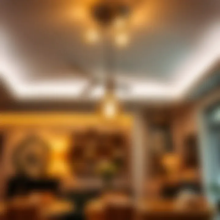 Transforming Spaces with Three-Bulb Lighting Interior space transformed by warm lighting from three-bulb ceiling lights