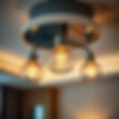 Modern Aesthetic of Three-Bulb Ceiling Lights Elegant three-bulb ceiling light design highlighting modern aesthetics