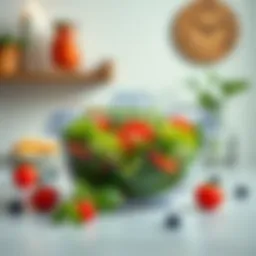 Stylish Tupperware Salad Keeper showcasing its elegant design