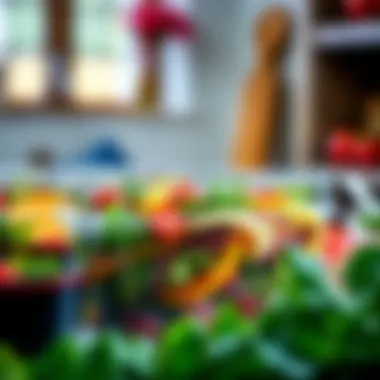 Tupperware Salad Keeper displayed with fresh, colorful salads