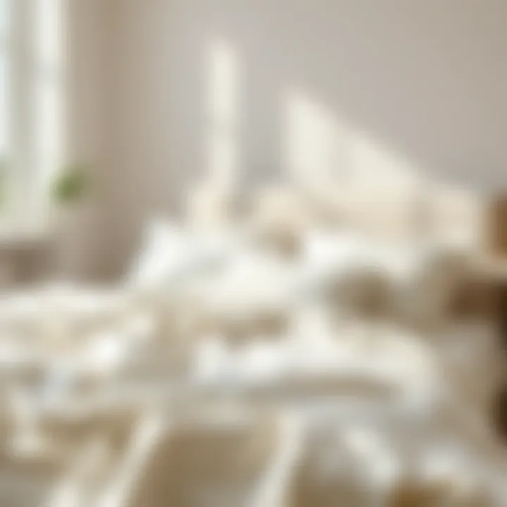 A serene bedroom setting highlighting the aesthetic value of bed linen.