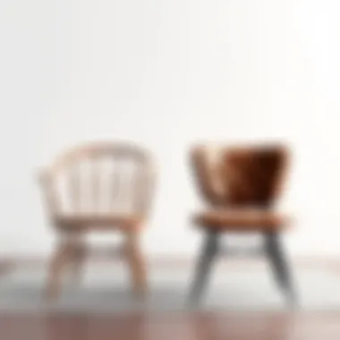 Modern vs Traditional Chair Frame Styles Visual representation of modern and traditional chair frame styles