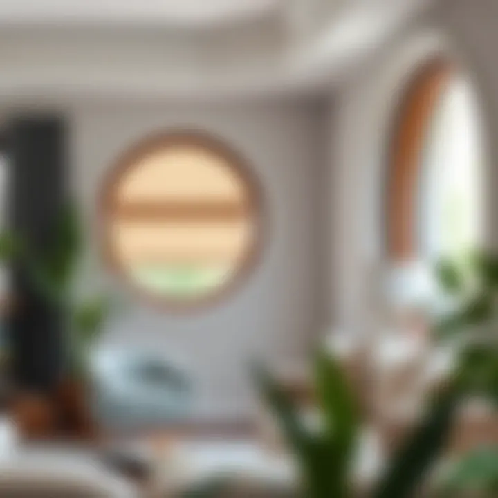 Different styles of circle window shades displayed