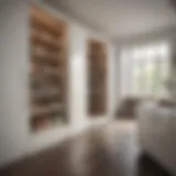 Elegant floor-to-ceiling pantry showcasing sleek organization.