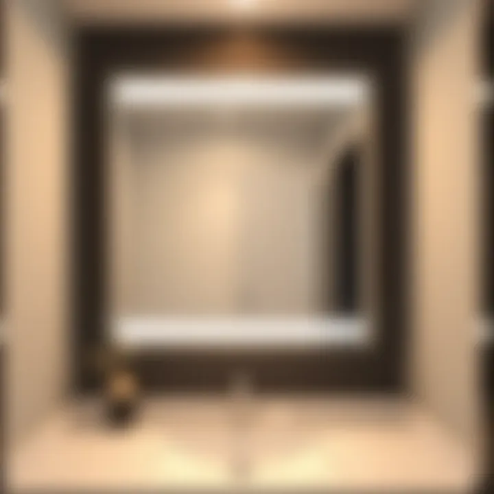 Stylish Backlit Bathroom Mirror Stylish backlit bathroom mirror with modern design