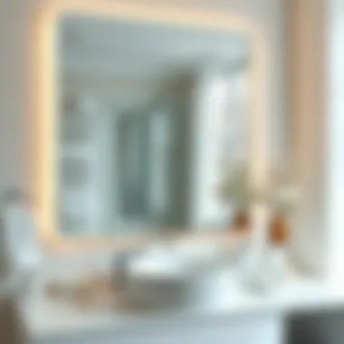 Frameless Bathroom Mirror Frameless bathroom mirror enhancing space aesthetics