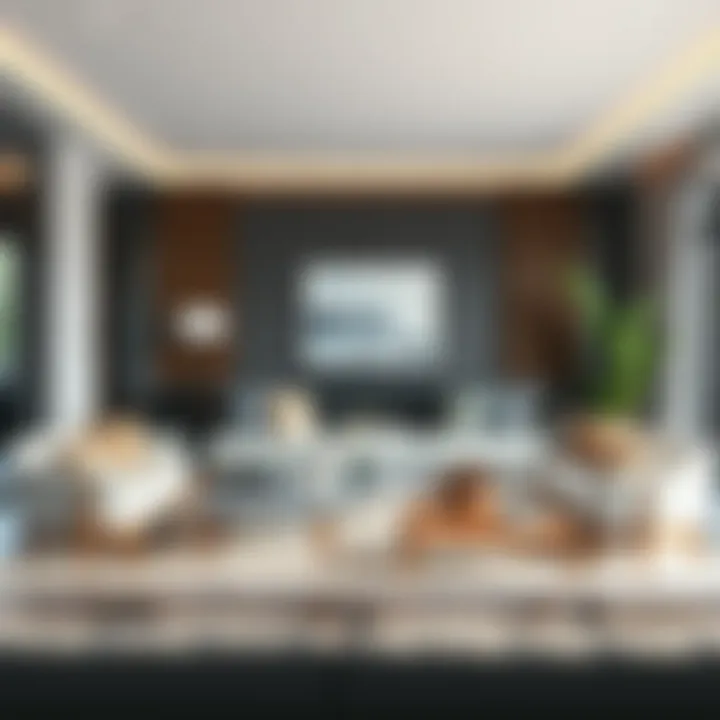 Contemporary Designs in Home Furnishings Modern living room with stylish furniture