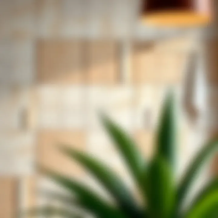 Securely Decorated Wall with Tile Hangers A well-decorated wall featuring tiles securely hung with appropriate hangers.