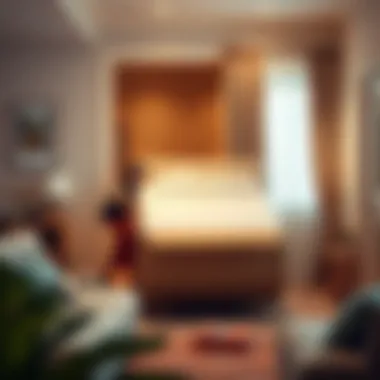 Convenient Delivery of Bed-in-a-Box Delivery process of a bed-in-a-box being brought into a home