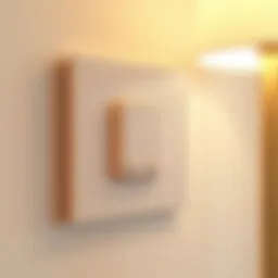 Wireless lamp switch displaying modern design