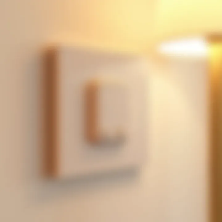 Wireless lamp switch displaying modern design